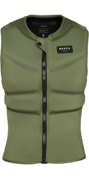 2026 Mystic Womens Star Front Zip Impact Vest 35005.230232 - Olive Green